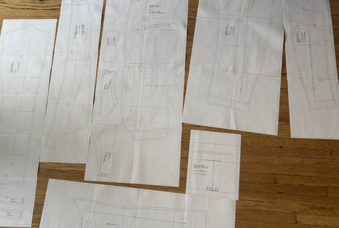 Pattern printed, outlines assembled